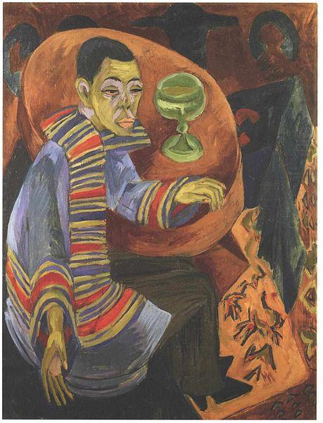 The drinker - selfportrait, Ernst Ludwig Kirchner
